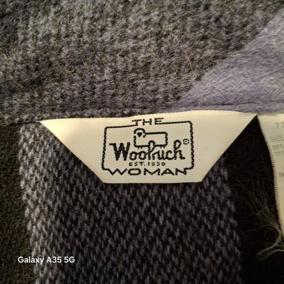 Woolrich Womens Plaid Wool Blend Vest W/ Shawl Collar Black & Purple Size M Cozy - Picture 7 of 9